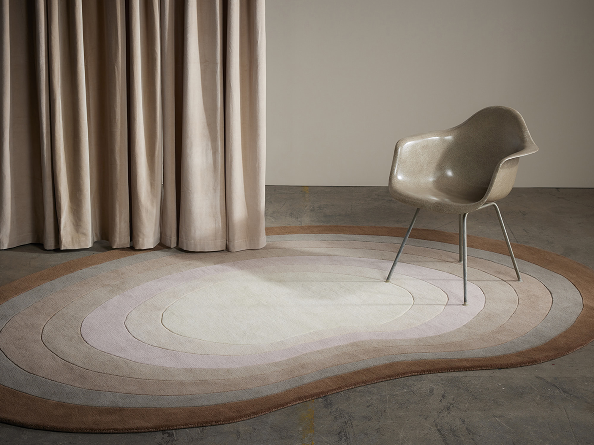 A pool shaped rug called Pool Heaven