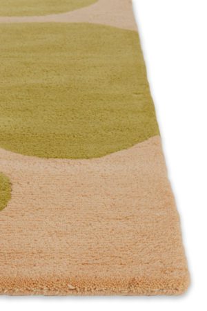 A detail of Angela Adams Astrud Melon area rug